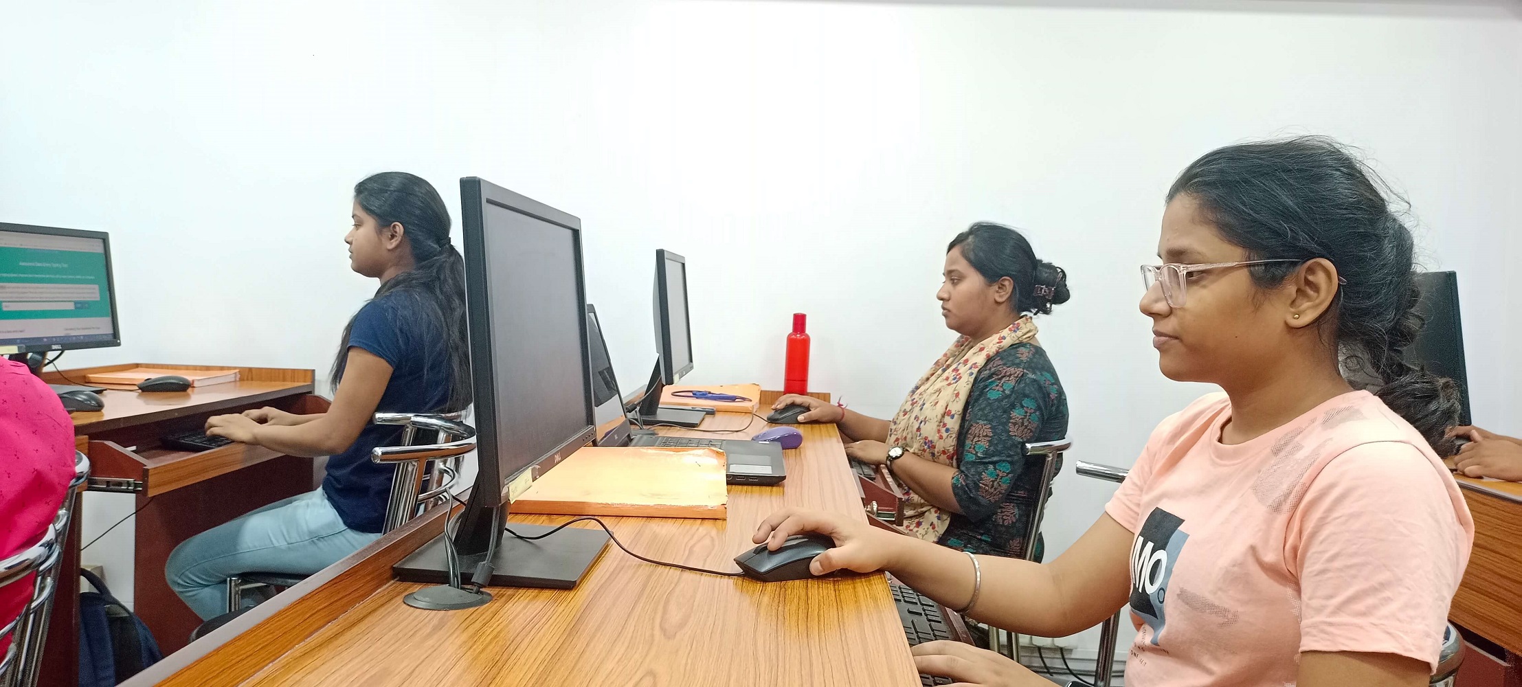 Interns working in Computer lab3